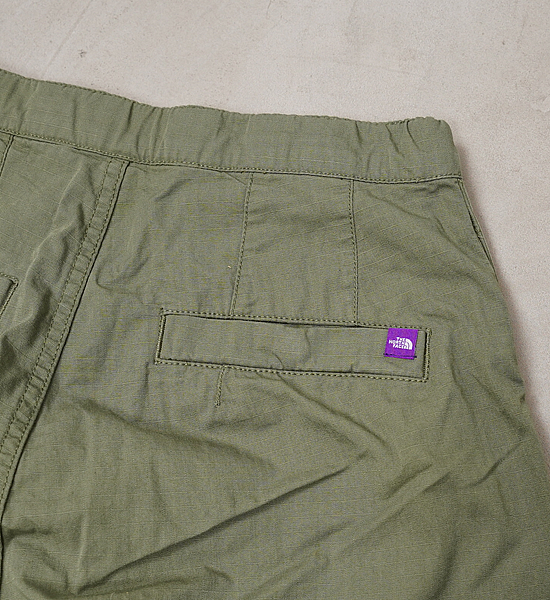 【THE NORTH FACE PURPLE LABEL】ノースフェイスパープルレーベル men's Ripstop Wide Cropped Field Pants "Olive Drab"