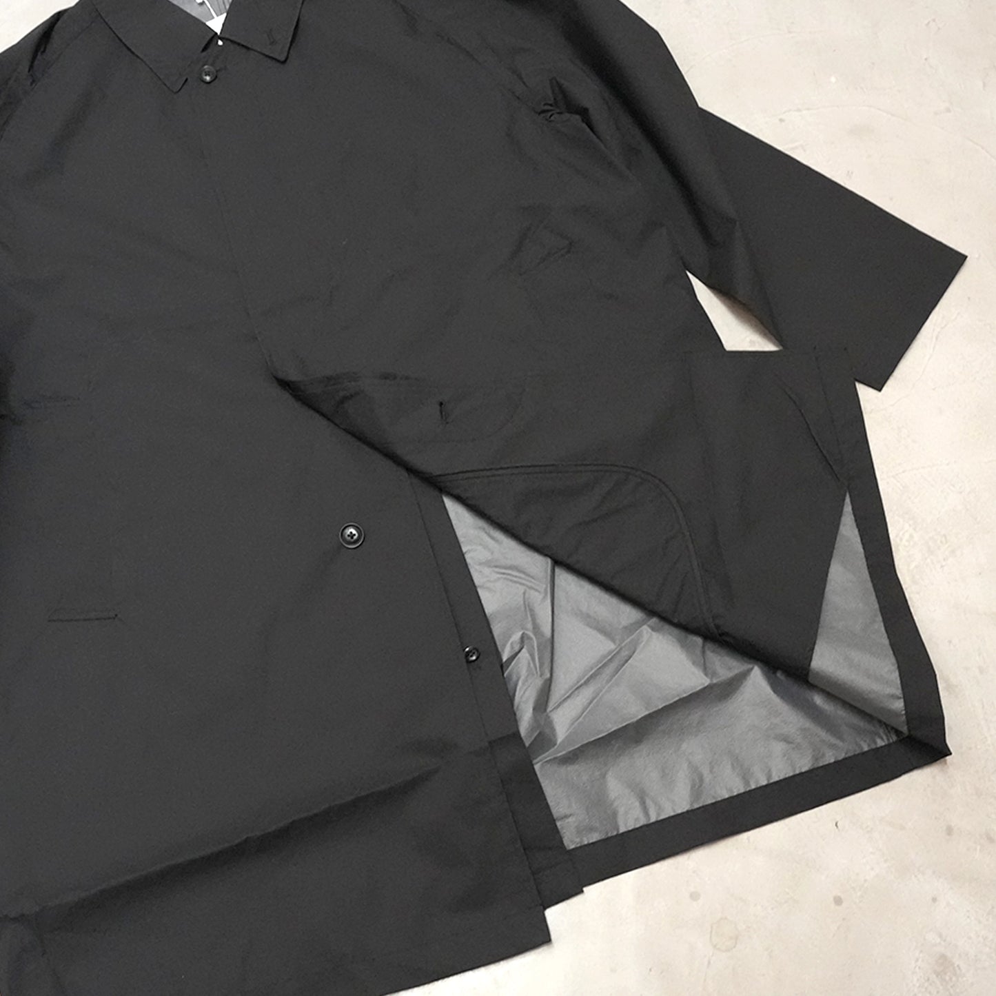 【nanamica】ナナミカ men's Packable Balmacaan Coat "Black"