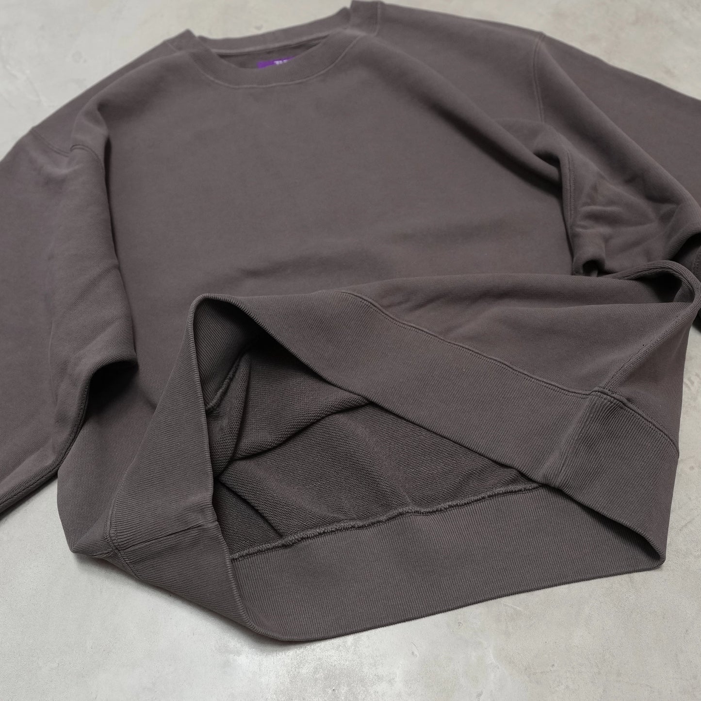 【THE NORTH FACE Purple Label】ノースフェイスパープルレーベル women's 11oz Field Cropped Sleeve Sweatshirt "Asphalt Gray"