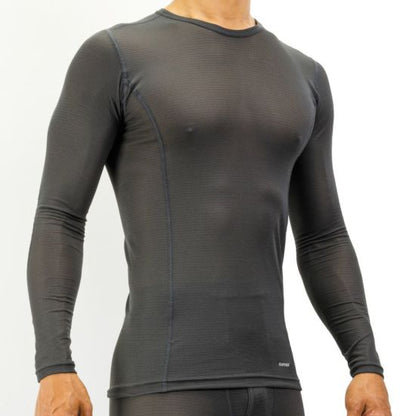 【finetrack】ファイントラック men’s Dry Layer Warm Long Sleeve "Graphite" ※ネコポス可