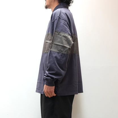 【THE NORTH FACE Purple Label】ノースフェイスパープルレーベル  men's Garment Dyed Field Rugby Shirt "Charcoal"