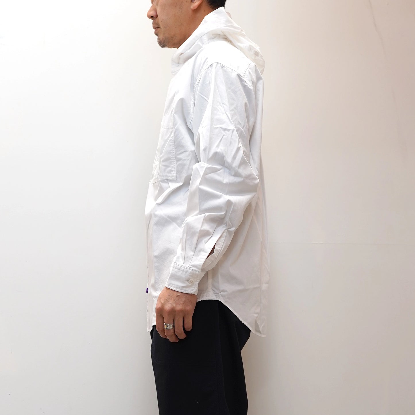 【THE NORTH FACE Purple Label】ノースフェイスパープルレーベル  men's Mountain Hooded Shirt "White"