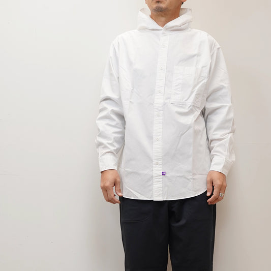 【THE NORTH FACE Purple Label】ノースフェイスパープルレーベル  men's Mountain Hooded Shirt "White"