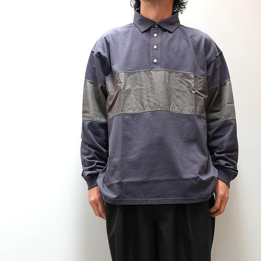 【THE NORTH FACE Purple Label】ノースフェイスパープルレーベル  men's Garment Dyed Field Rugby Shirt "Charcoal"