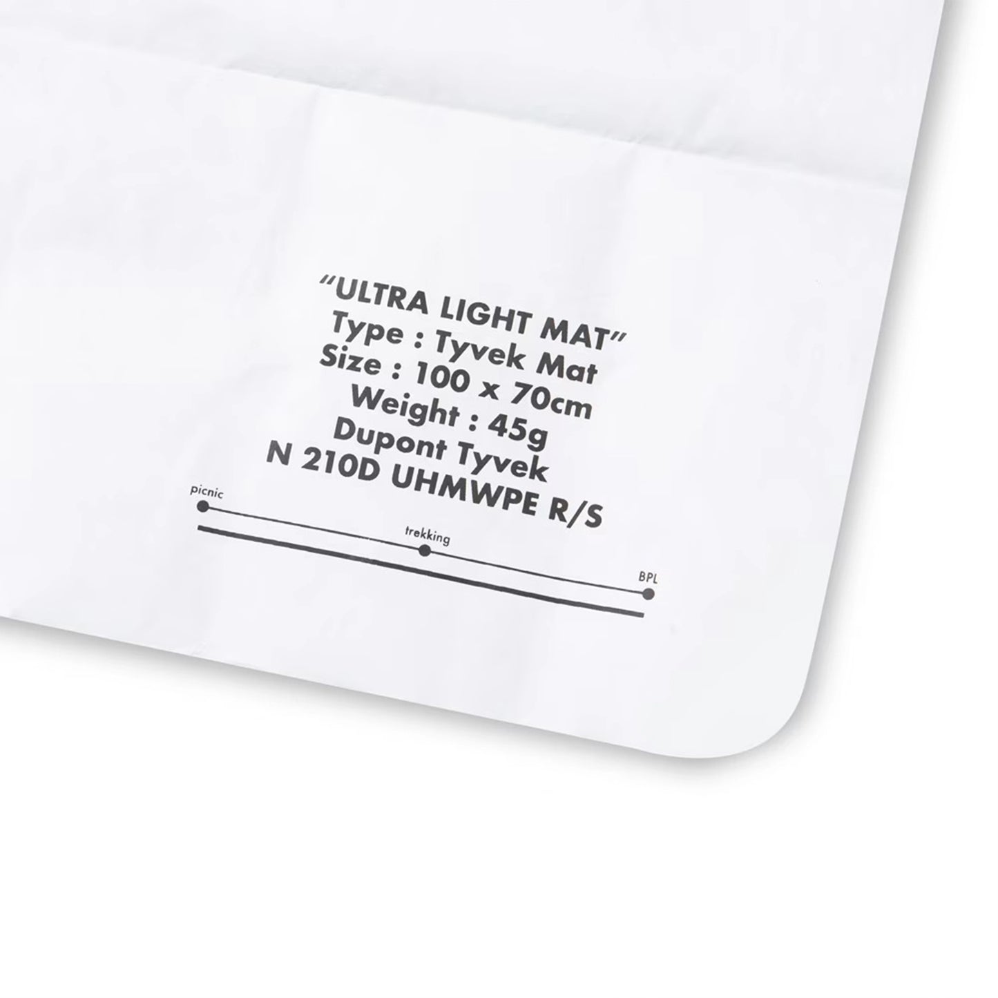 【ZEROGRAM】ゼログラム Tyvek UL Mat JP "White" ※ネコポス可