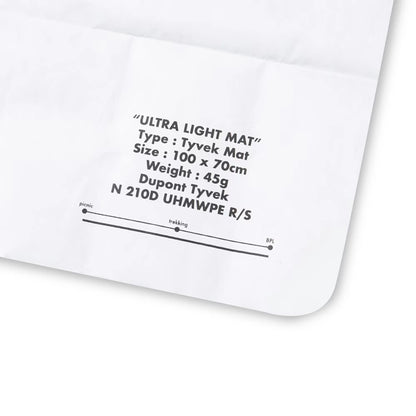 【ZEROGRAM】ゼログラム Tyvek UL Mat JP "White" ※ネコポス可