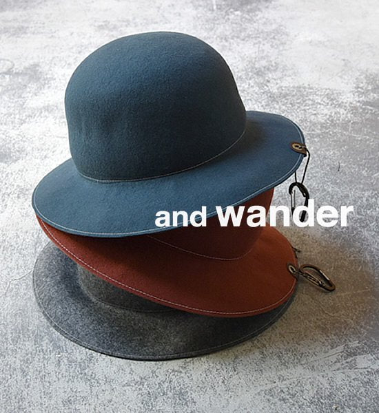 【and wander】 アンドワンダー wool felt hat ”3Color”