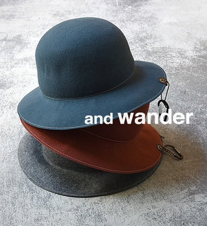 【and wander】 アンドワンダー wool felt hat ”3Color”