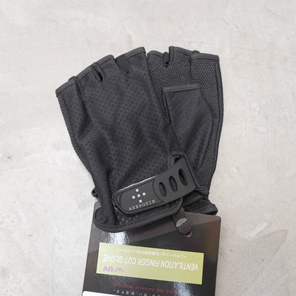 【AXESQUIN】アクシーズクイン Ventilation Finger Cut Glove "Black" ※ネコポス可