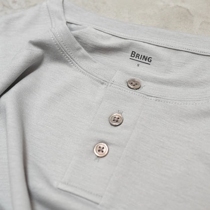 【BRING】ブリング unisex WUNDERWEAR Henry Neck T-shirt "3Color" ※ネコポス可