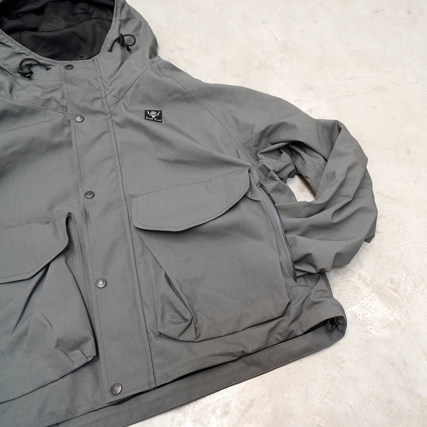 【South2 West8】サウスツーウエストエイト men's River Trek Utility Jacket-C/MO Ripstop "Gray"