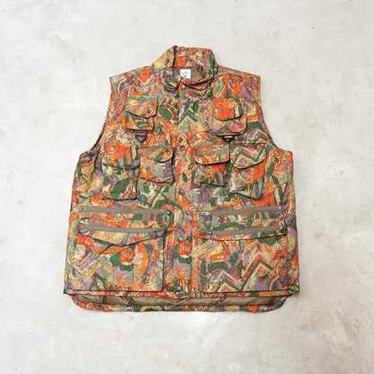 【South2 West8】サウスツーウエストエイト men's Multi-Pocket	Zipped Padding Vest-Cotton Ripstop/Printed "EZO	Forest"