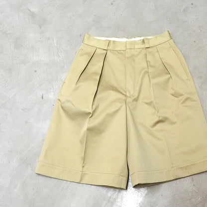 【nanamica】ナナミカ women's Double Pleated Chino Shorts "Khaki"