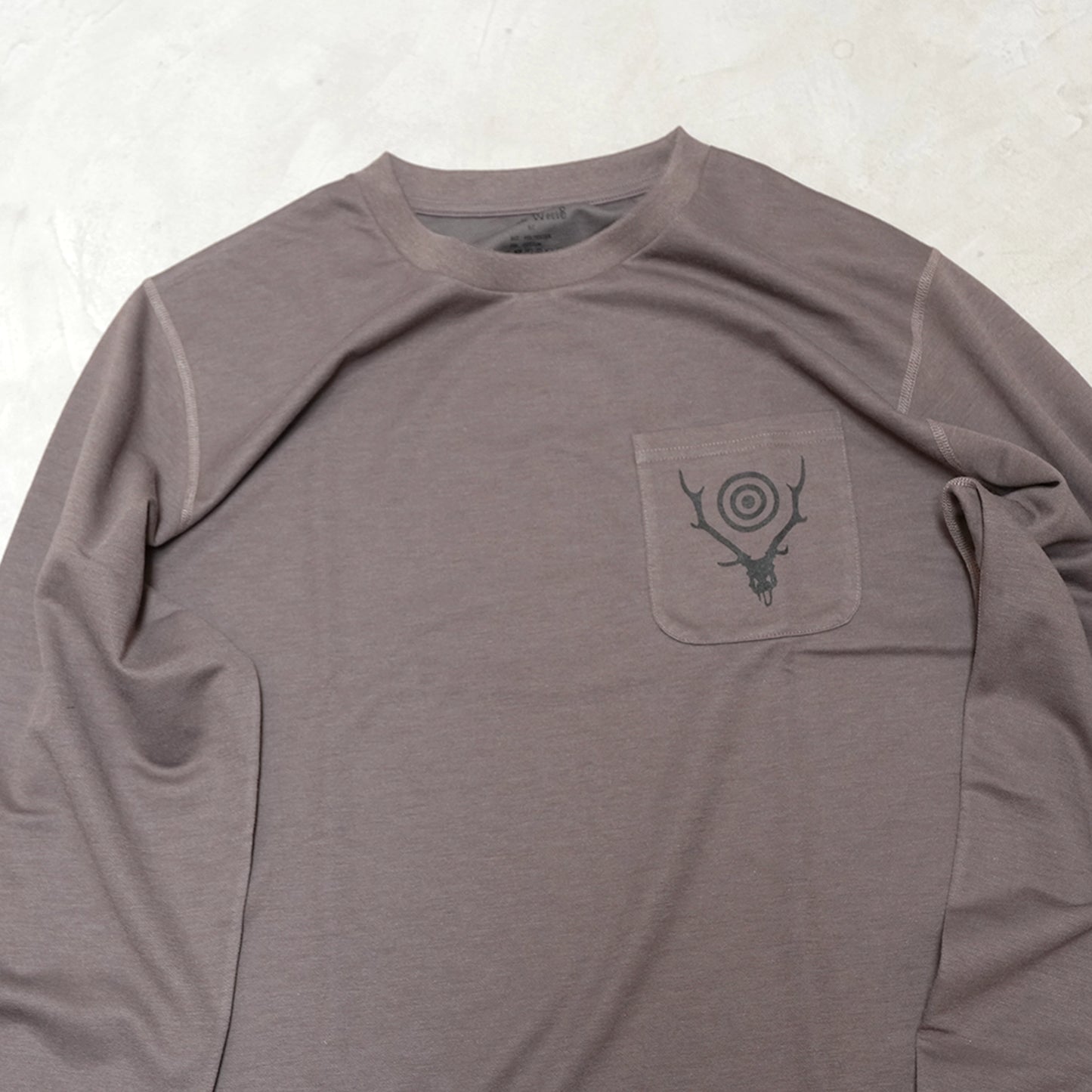 【South2 West8】サウスツーウエストエイト men's L/S Round Pocket Tee-Circle Horn "3Color" ※ネコポス可