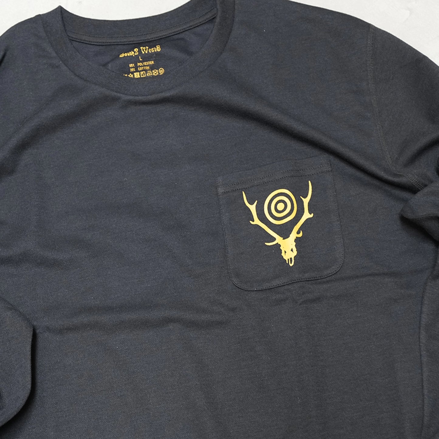 【South2 West8】サウスツーウエストエイト men's L/S Round Pocket Tee-Circle Horn "3Color" ※ネコポス可