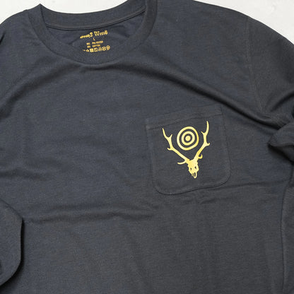 【South2 West8】サウスツーウエストエイト men's L/S Round Pocket Tee-Circle Horn "3Color" ※ネコポス可