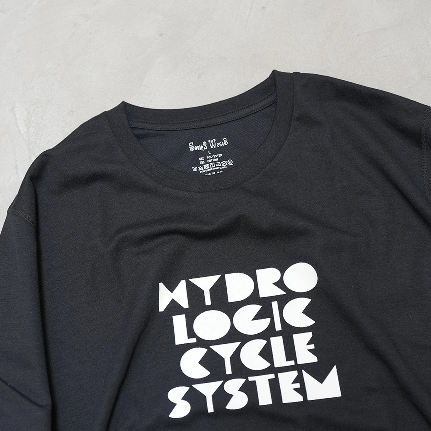 【South2 West8】サウスツーウエストエイト men's L/S Crew Neck Tee-HYDRO CYCLE SYSTEM "Black" ※ネコポス可