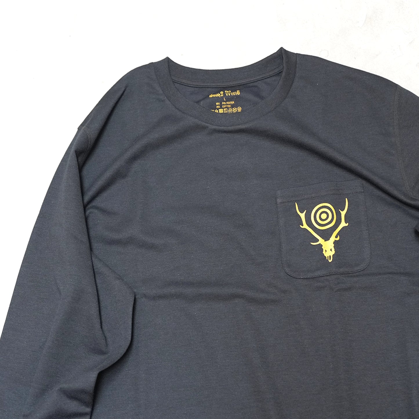 【South2 West8】サウスツーウエストエイト men's L/S Round Pocket Tee-Circle Horn "3Color" ※ネコポス可