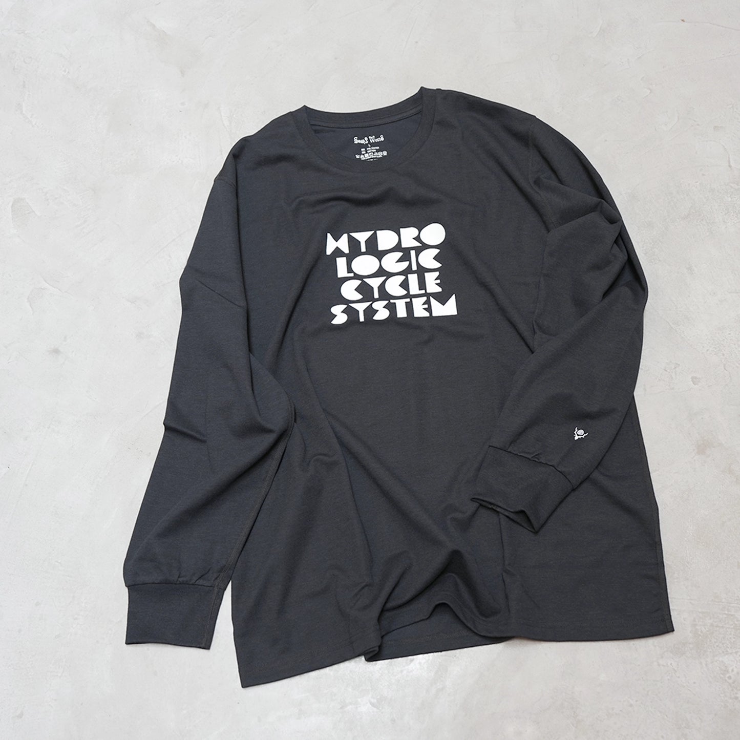 【South2 West8】サウスツーウエストエイト men's L/S Crew Neck Tee-HYDRO CYCLE SYSTEM "Black" ※ネコポス可