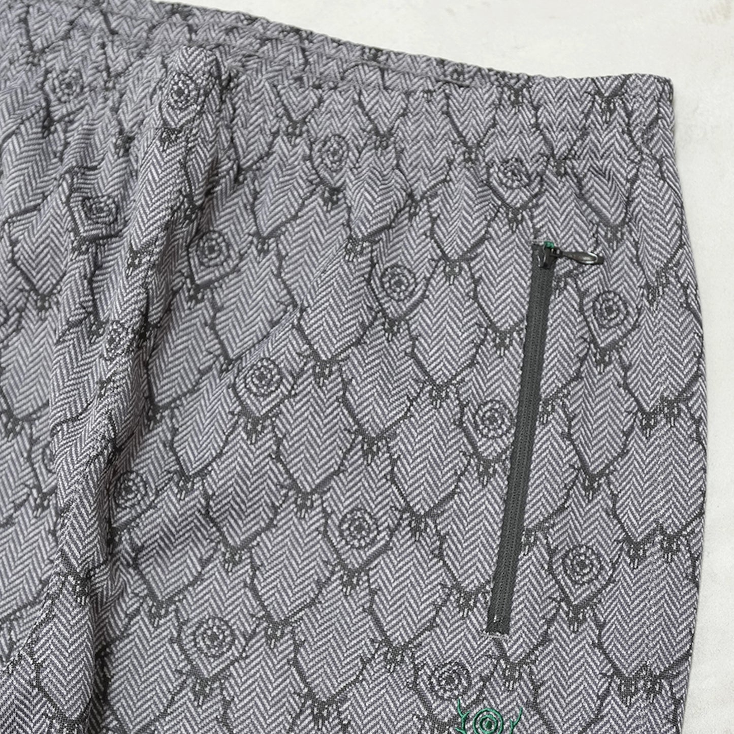 【South2 West8】サウスツーウエストエイト  Trainer Pant-Poly Jq./Skull&Target "Gray"