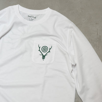 【South2 West8】サウスツーウエストエイト men's L/S Round Pocket Tee-Circle Horn "3Color" ※ネコポス可