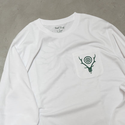 【South2 West8】サウスツーウエストエイト men's L/S Round Pocket Tee-Circle Horn "3Color" ※ネコポス可
