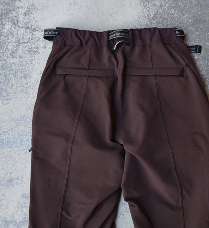 【and wander】アンドワンダー men's stretch shell pants "Brown"