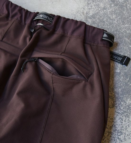 【and wander】アンドワンダー men's stretch shell pants "Brown"