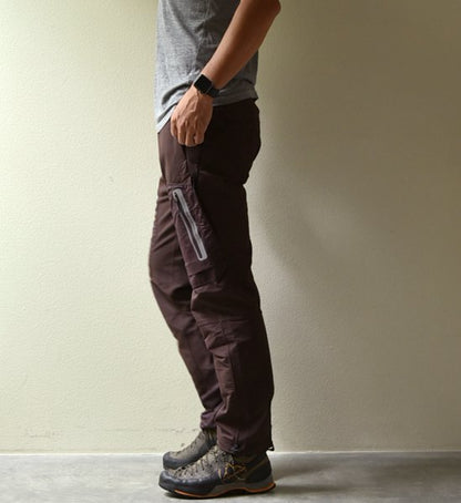 【and wander】アンドワンダー men's stretch shell pants "Brown"