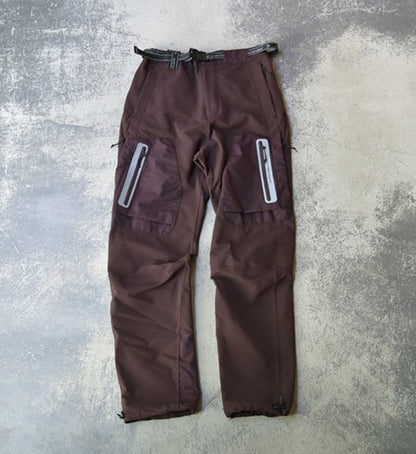 【and wander】アンドワンダー men's stretch shell pants "Brown"