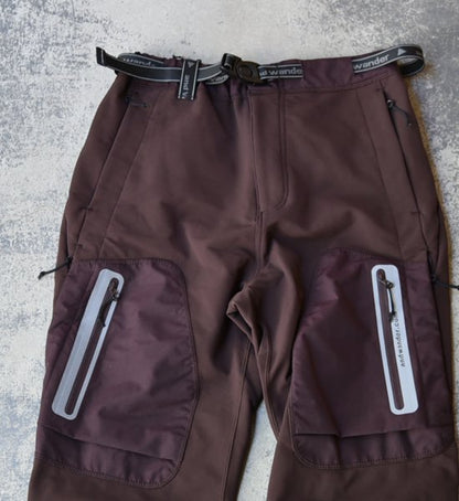 【and wander】アンドワンダー men's stretch shell pants "Brown"
