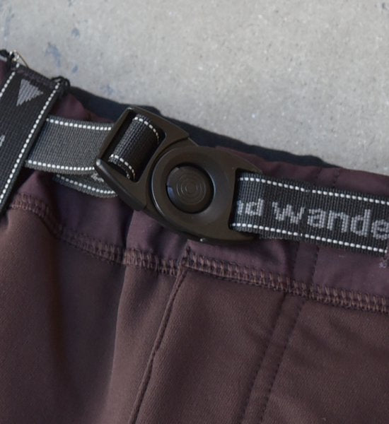 【and wander】アンドワンダー men's stretch shell pants "Brown"
