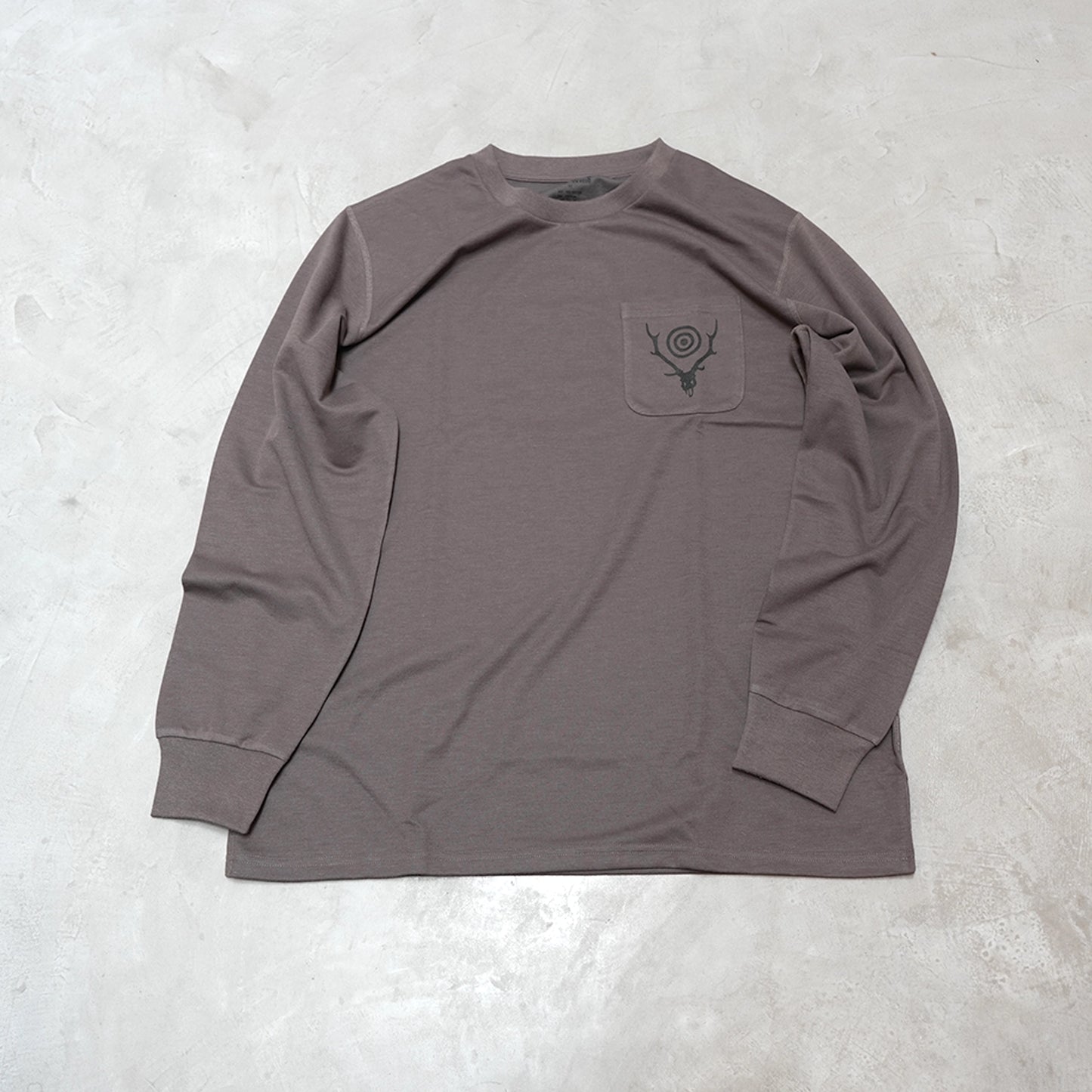 【South2 West8】サウスツーウエストエイト men's L/S Round Pocket Tee-Circle Horn "3Color" ※ネコポス可