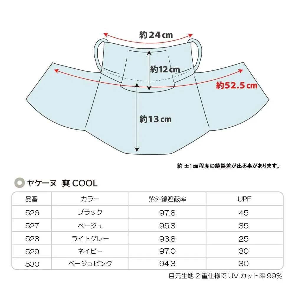 【YAKeNU】 ヤケーヌ 爽COOL ”Black” ※ネコポス可