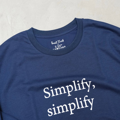 【South2 West8】サウスツーウエストエイト men's L/S Crew Neck Tee-Simplify, simplify "Navy" ※ネコポス可