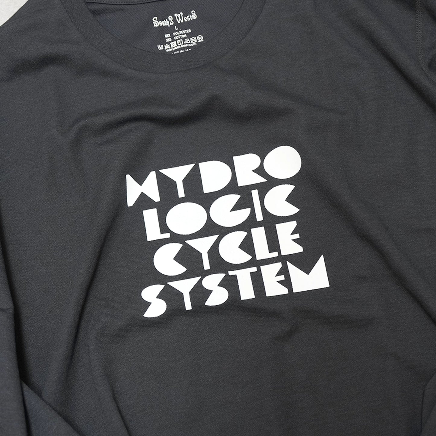【South2 West8】サウスツーウエストエイト men's L/S Crew Neck Tee-HYDRO CYCLE SYSTEM "Black" ※ネコポス可