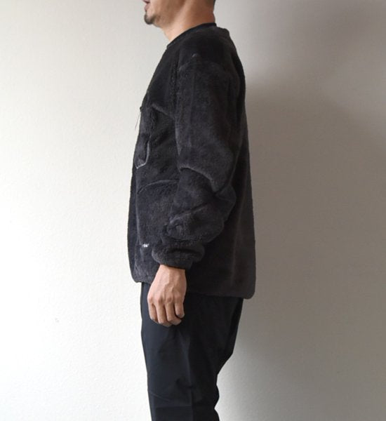 【and wander】アンドワンダー men's high loft fleece pullover ”2Color”