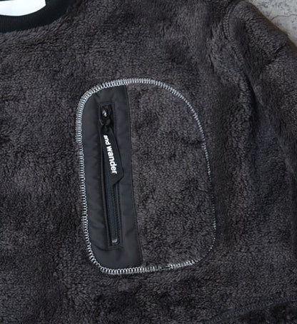 【and wander】アンドワンダー men's high loft fleece pullover ”2Color”