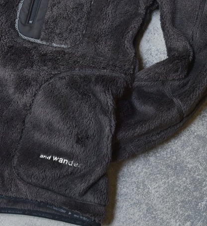 【and wander】アンドワンダー men's high loft fleece pullover ”2Color”