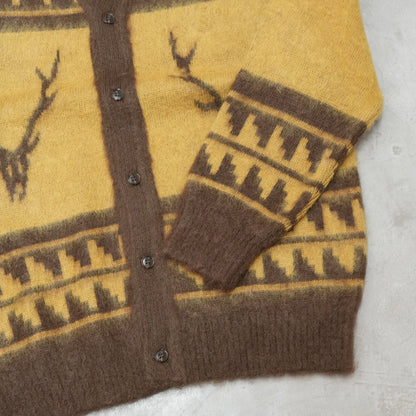 【South2 West8】サウスツーウエストエイト men's Mohair V Neck Card Sweater-NordicSkul "Yellow"