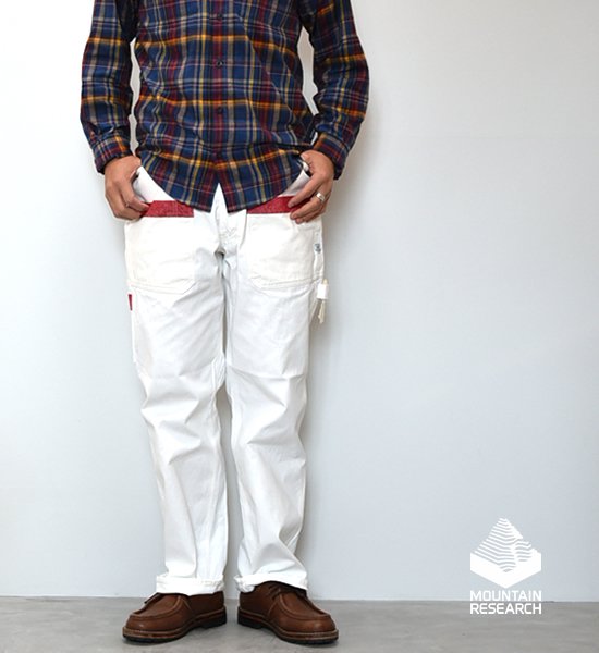 【Mountain Research】マウンテンリサーチ Fall Leaf Grower's Pants "White"