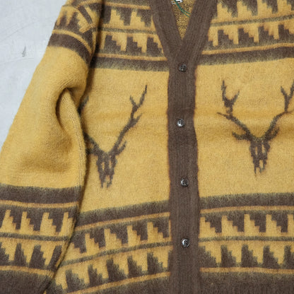 【South2 West8】サウスツーウエストエイト men's Mohair V Neck Card Sweater-NordicSkul "Yellow"