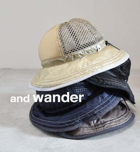 【and wander】アンドワンダー mesh hat "4Color"