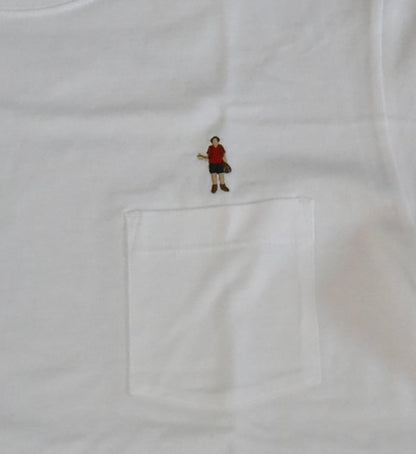 【Mountain Research】マウンテンリサーチ Mountain man(s) PKT. Tee "White"