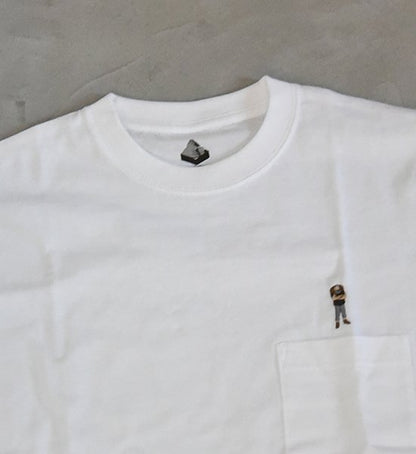 【Mountain Research】マウンテンリサーチ Mountain man(s) PKT. Tee "White"
