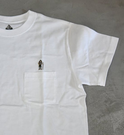 【Mountain Research】マウンテンリサーチ Mountain man(s) PKT. Tee "White"