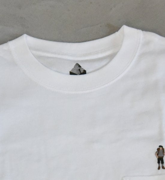 【Mountain Research】マウンテンリサーチ Mountain man(s) PKT. Tee "White"