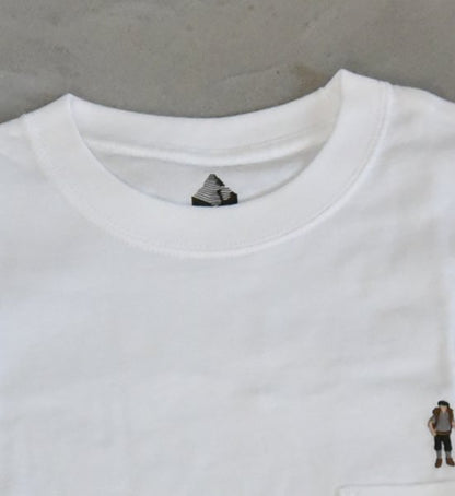 【Mountain Research】マウンテンリサーチ Mountain man(s) PKT. Tee "White"