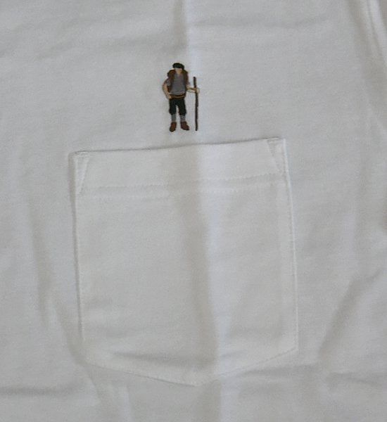 【Mountain Research】マウンテンリサーチ Mountain man(s) PKT. Tee "White"