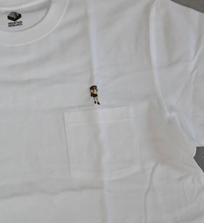 【Mountain Research】マウンテンリサーチ Mountain man(s) PKT. Tee "White"